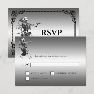 Carte de réponse de mariage alternatif Halloween g