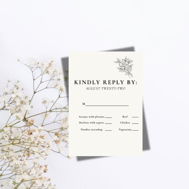 Carte de réponse de mariage Art Déco  (Créateur téléchargé)