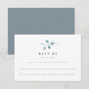 Carte de réponse de mariage ARYA Rustique Eucalypt