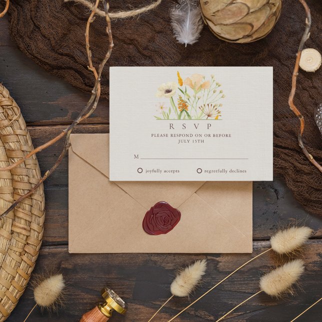Carte de réponse de mariage au jardin botanique de (Créateur téléchargé)