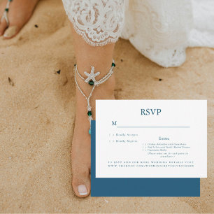 Carte de réponse de mariage avec choix de dîner Te