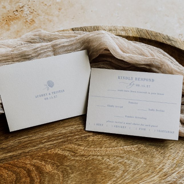 Carte de réponse de mariage avec choix de repas HY (Créateur téléchargé)