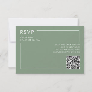 Carte de réponse de mariage avec code QR de photo