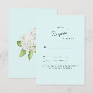 Carte de réponse de mariage avec fond de mer Écume