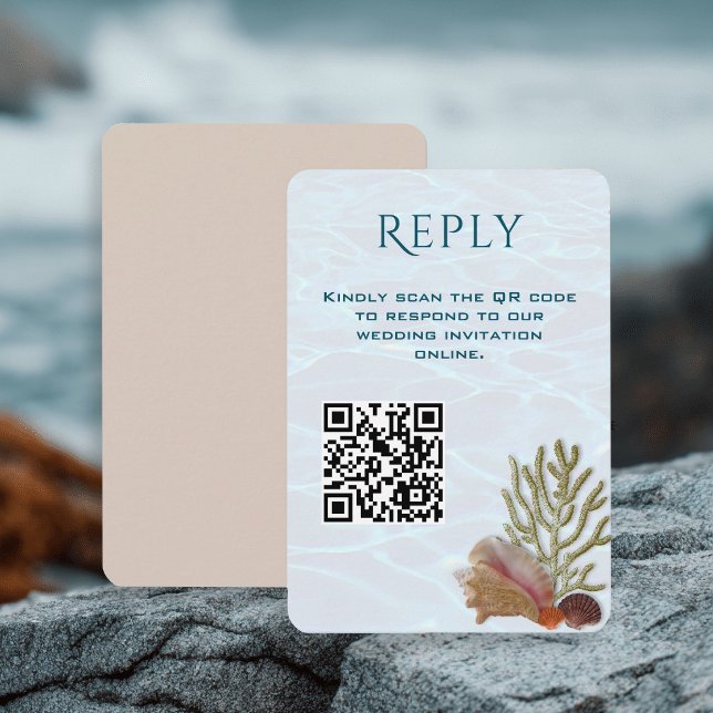 Carte de réponse de mariage avec QR code Living Se (Créateur téléchargé)