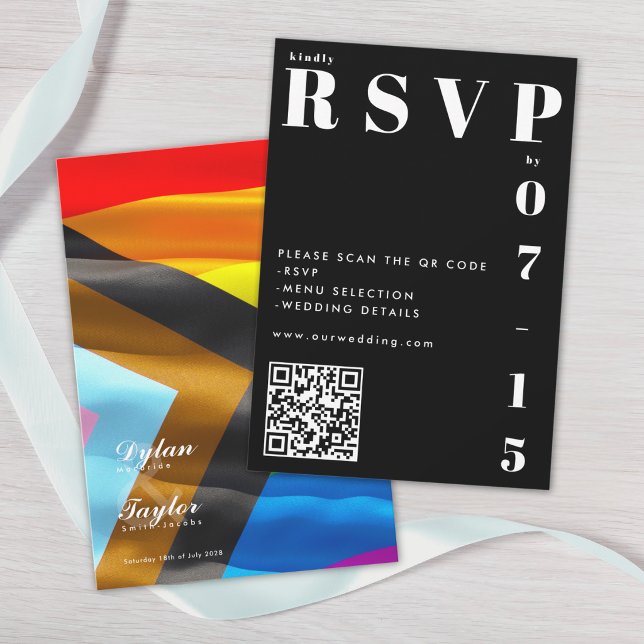 Carte de réponse de mariage avec typographie de dr (Créateur téléchargé)