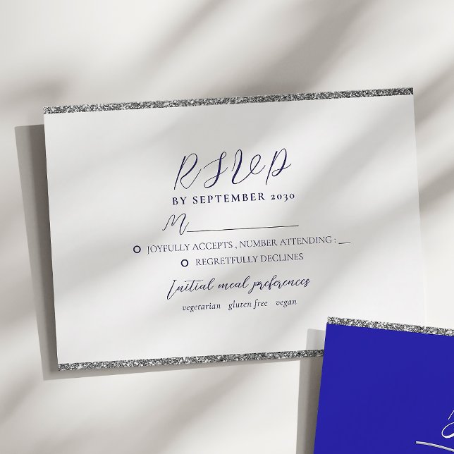 Carte de réponse de mariage bleu royal moderne min (Créateur téléchargé)