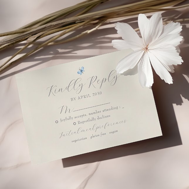 Carte de réponse de mariage bohème chic de printem (Créateur téléchargé)