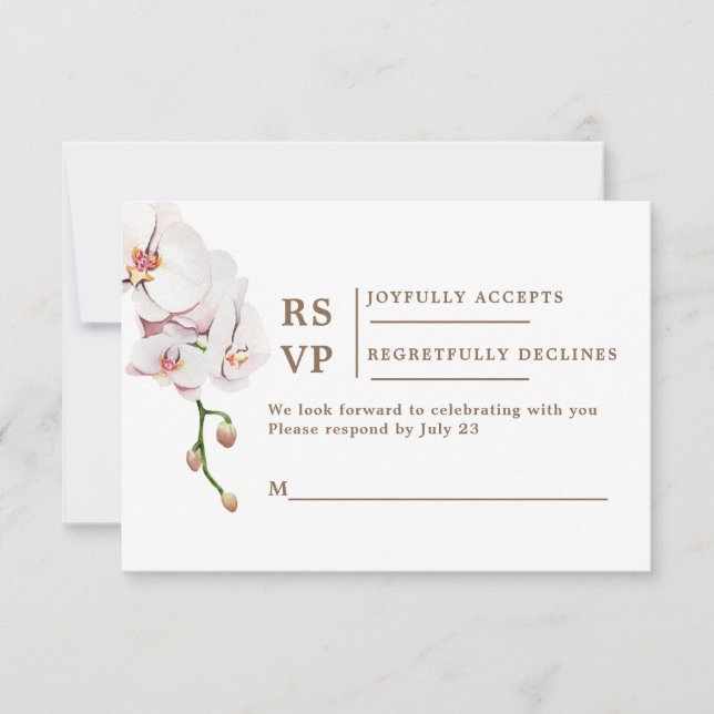 Carte de réponse de mariage bohème RSVP (Devant)