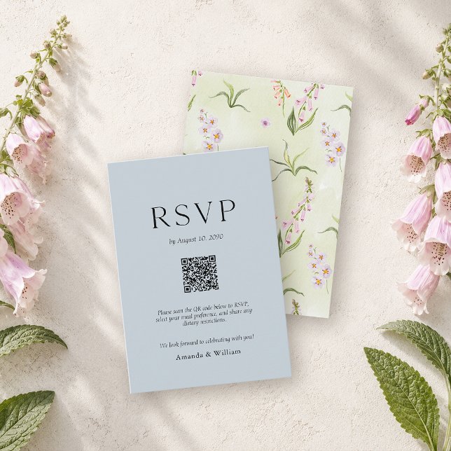 Carte de réponse de mariage botanique English Mead (Créateur téléchargé)