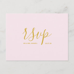 Carte de réponse de mariage Carte postale à scri