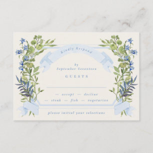carte de réponse de mariage couronne de crête de j