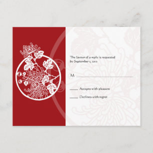 Carte- de réponse de mariage de chrysanthème