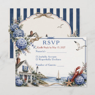 Carte de réponse de mariage de cottage de Cape Cod