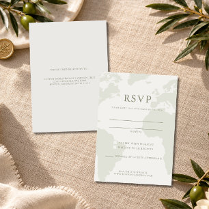 Carte de réponse de mariage de destination Ivory S