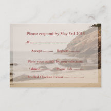 Carte de réponse de mariage de plage - Rocky Beach