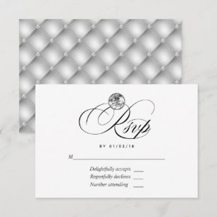 Carte de réponse de mariage diamant