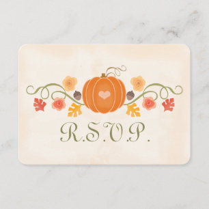 Carte de réponse de mariage du citrouille RSVP de