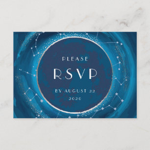 Carte de réponse de mariage Eclipse Moon
