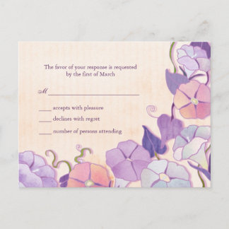 Carte de réponse de mariage élégante
