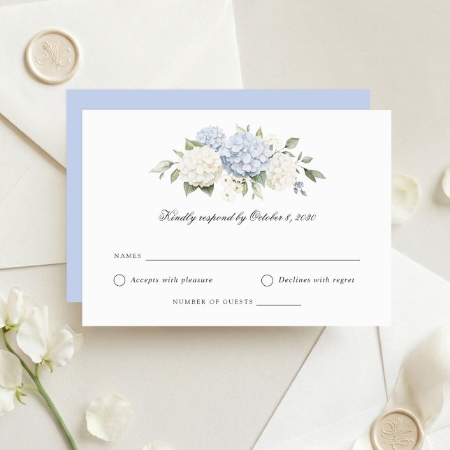 Carte de réponse de mariage élégante aux fleurs d' (Créateur téléchargé)