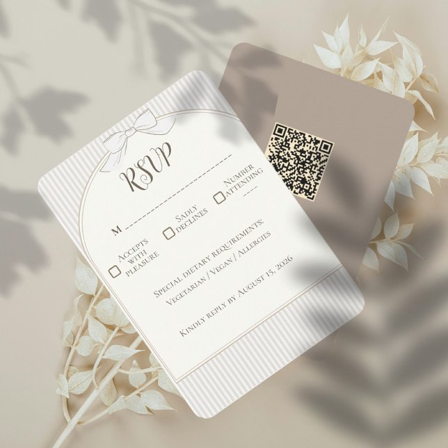 Carte de réponse de mariage élégante avec arche et (Créateur téléchargé)