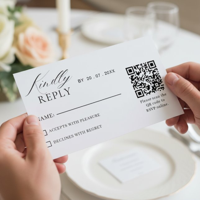 Carte de réponse de mariage élégante et minimalist (Créateur téléchargé)