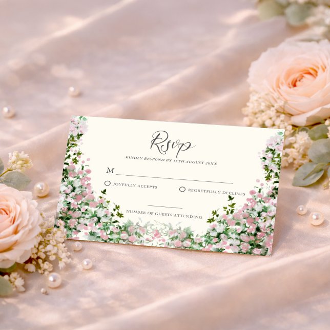 Carte de réponse de mariage élégante pour jardin e (Créateur téléchargé)