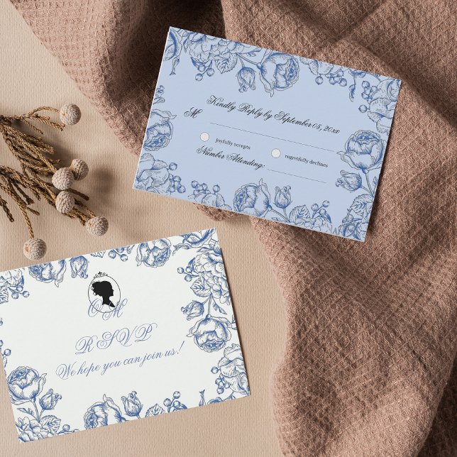 Carte de réponse de mariage élégante romantique po (Créateur téléchargé)