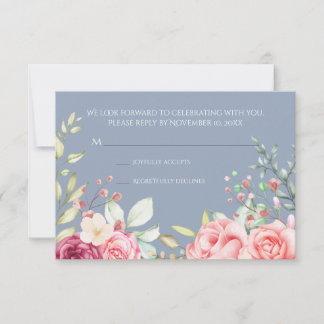 Carte de réponse de mariage Embrasse Mariage
