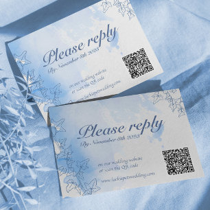 Carte de réponse de mariage flocon de neige hivern