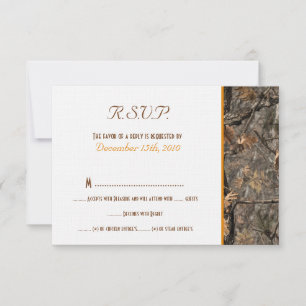 Carte de réponse de mariage Hunter's Camo Chic