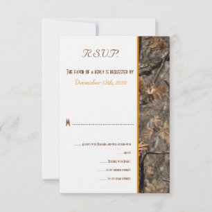 Carte de réponse de mariage Hunter's Camo Chic