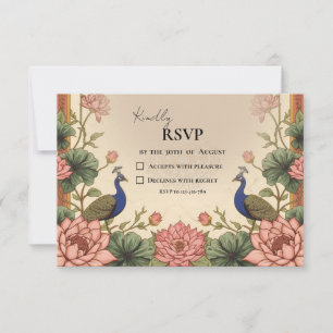 Carte de réponse de mariage indien inspirée de Pic