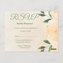 Carte de réponse de mariage islamique | Invitation