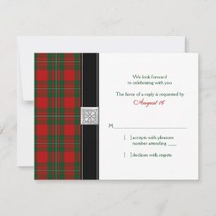 Carte de réponse de mariage MacGregor Tartan