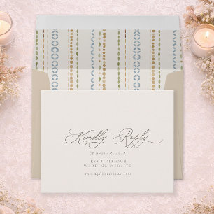 Carte de réponse de mariage minimaliste élégante p