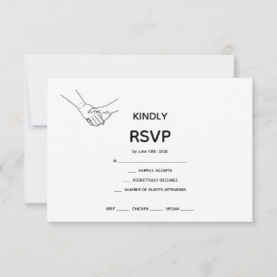 Carte de réponse de mariage Minimaliste Eternal Bo
