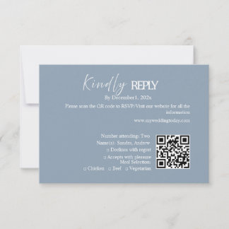 Carte de réponse de mariage minimaliste moderne