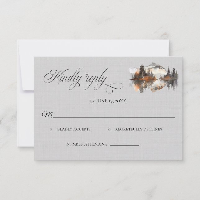 Carte de réponse de mariage Mystic Autumn (Devant)