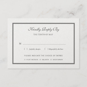 Carte de réponse de mariage Pearl Shimmer