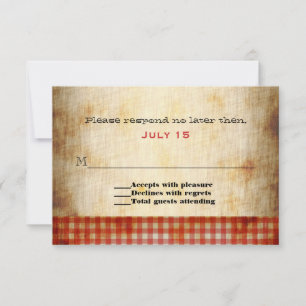 Carte de réponse de mariage personnalisée avec asp