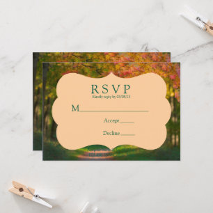 Carte de réponse de mariage pour une journée d'aut