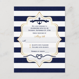 Carte de réponse de mariage | Rayure de faux burla