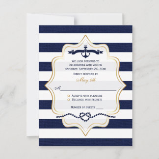 Carte de réponse de mariage | Rayure de faux burla
