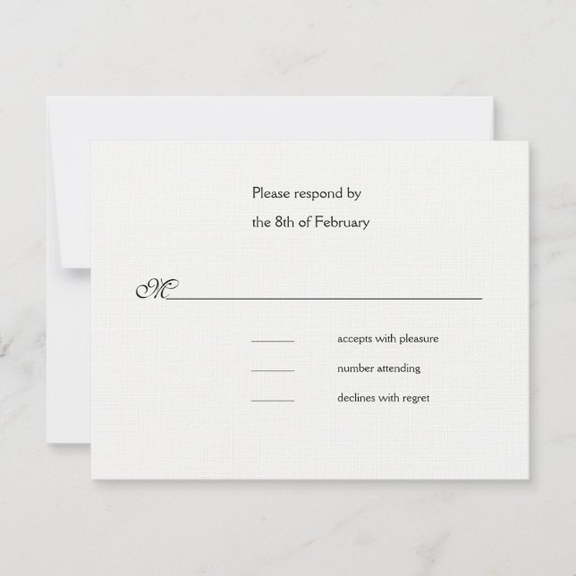 Carte de réponse de mariage rose pour célébration (Devant)