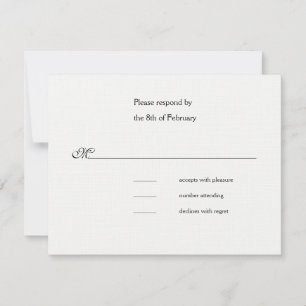 Carte de réponse de mariage rose pour célébration