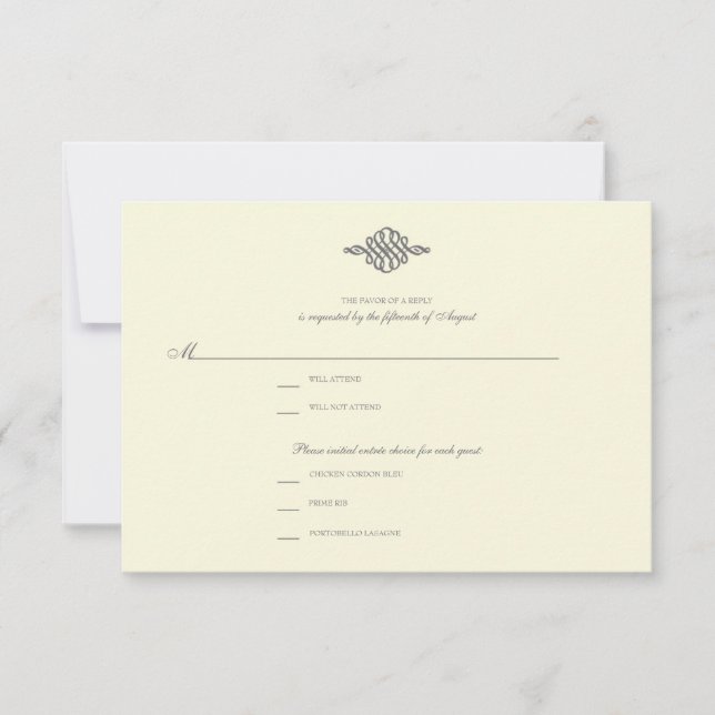 Carte de réponse de mariage RSVP // Collection élé (Devant)