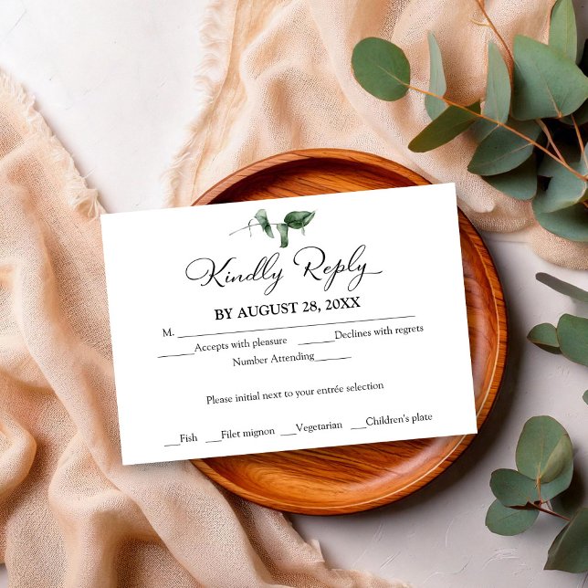Carte de réponse de mariage simple et chic avec eu (Créateur téléchargé)