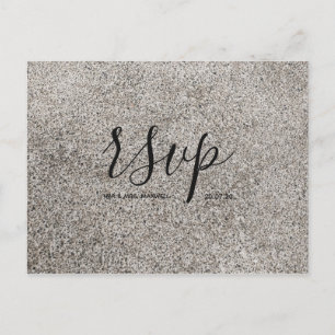 Carte de réponse de mariage Texture Concrete Scr
